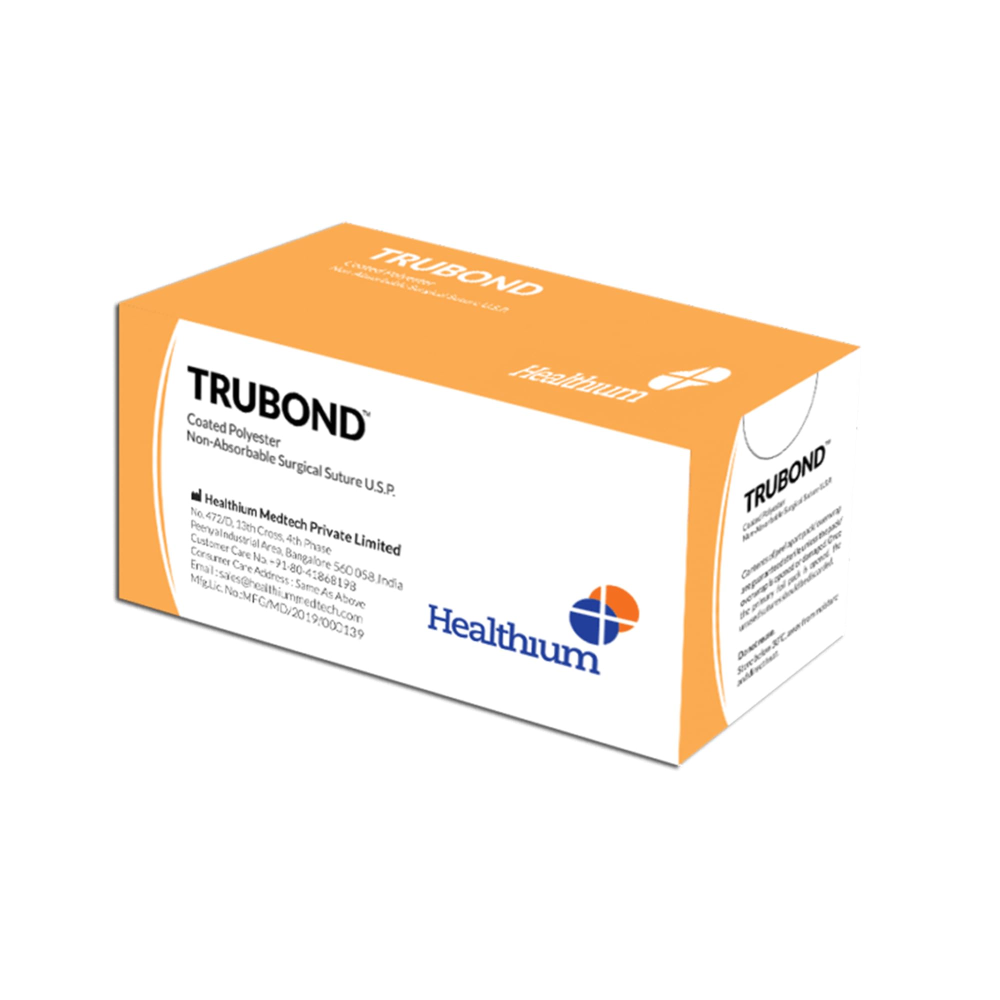 SUTURA NON ASS. TRUBOND calibro 2/0, curva 1/2, ago 17 mm - 90 cm - ve
