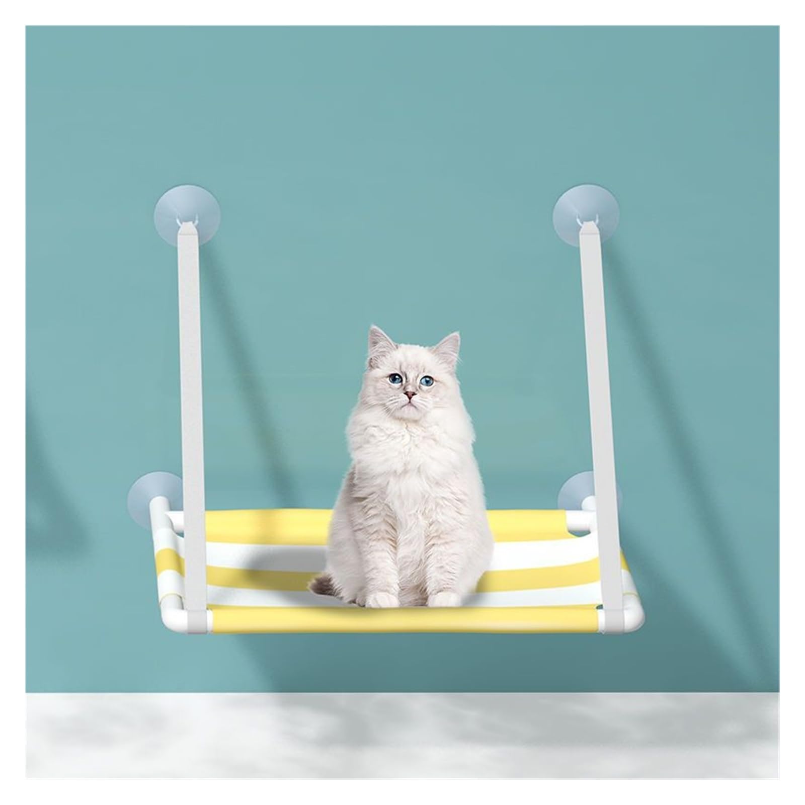 Amaca Da Finestra Per Gatti - Ventosa Regolabile, Marrone, Portata 15kg - Foto 7