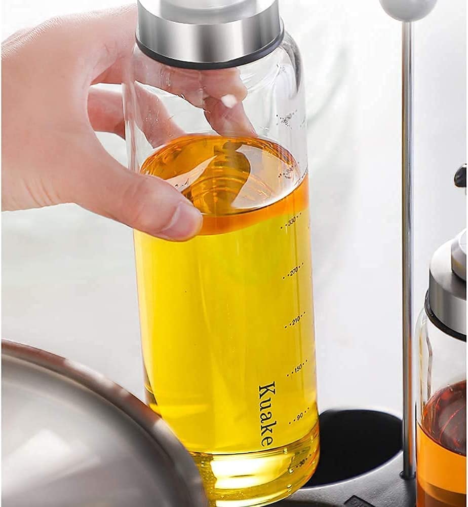Set Olio e aceto Bottiglia Dispenser for Olio d'oliva, ampolla for Olio e aceto, Dispenser for Olio e aceto in Vetro Superiore 500 ml Oliera