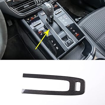 Fit for Porsche Macan 2022 to 2024 Car Warning Light Switch Handbrake Decorative Panel Cover Real Carbon Fiber Parking Gear Panel Protective Car Interior Accessories