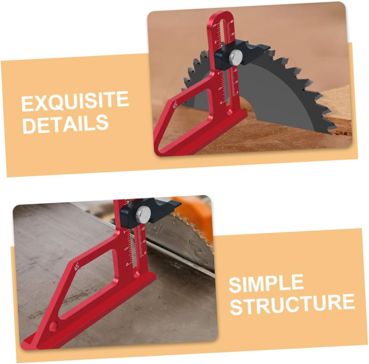 Zerodeko Depth Gauge Tool Depth for Table Saw Precision Woodworking Accessory Lightweight and Compact for and Use