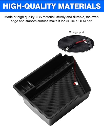 Miniatura 5 de Autorder Organizador de consola central para Cadillac Lyriq 2023 2024 2025, caja de almacenamiento para reposabrazos, bandeja de inserción