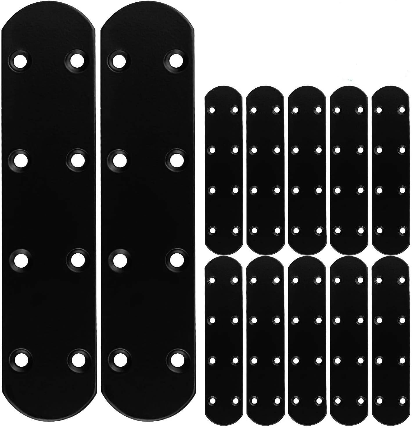12pcs Flat MLK 6.7ย Heavy Black Straight MLK 1.5ย wide I...