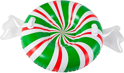 BigMouth Inc - Tubo de nieve inflable grande de 48 pulgadas para niños y adultos, juguete de invierno duradero para tubos y trineos - menta