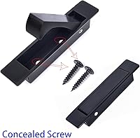 Vista 8 de Dontay Cerradura de paso de puerta de bolsillo y tirador de borde, sin bloqueo, montaje empotrado, herrajes ocultos de perfil bajo, mango plano