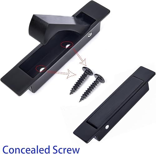 Miniatura 4 de Dontay Tirador de puerta de bolsillo, tirador de borde, acero inoxidable profesional 304, tirador de puerta de montaje empotrado para puerta