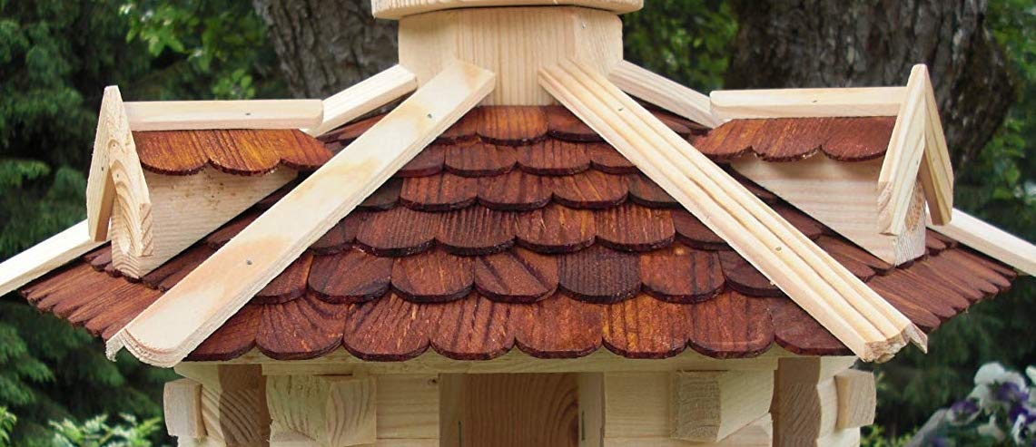 Vogelhaus-Vogelhäuser Vogelfutterhaus Vogelhäuschen aus Holz Vogelhausständer Nistkasten Schreinerarbeit in unterschiedlichen Farben erhältlich … (Vogelhaus V29)