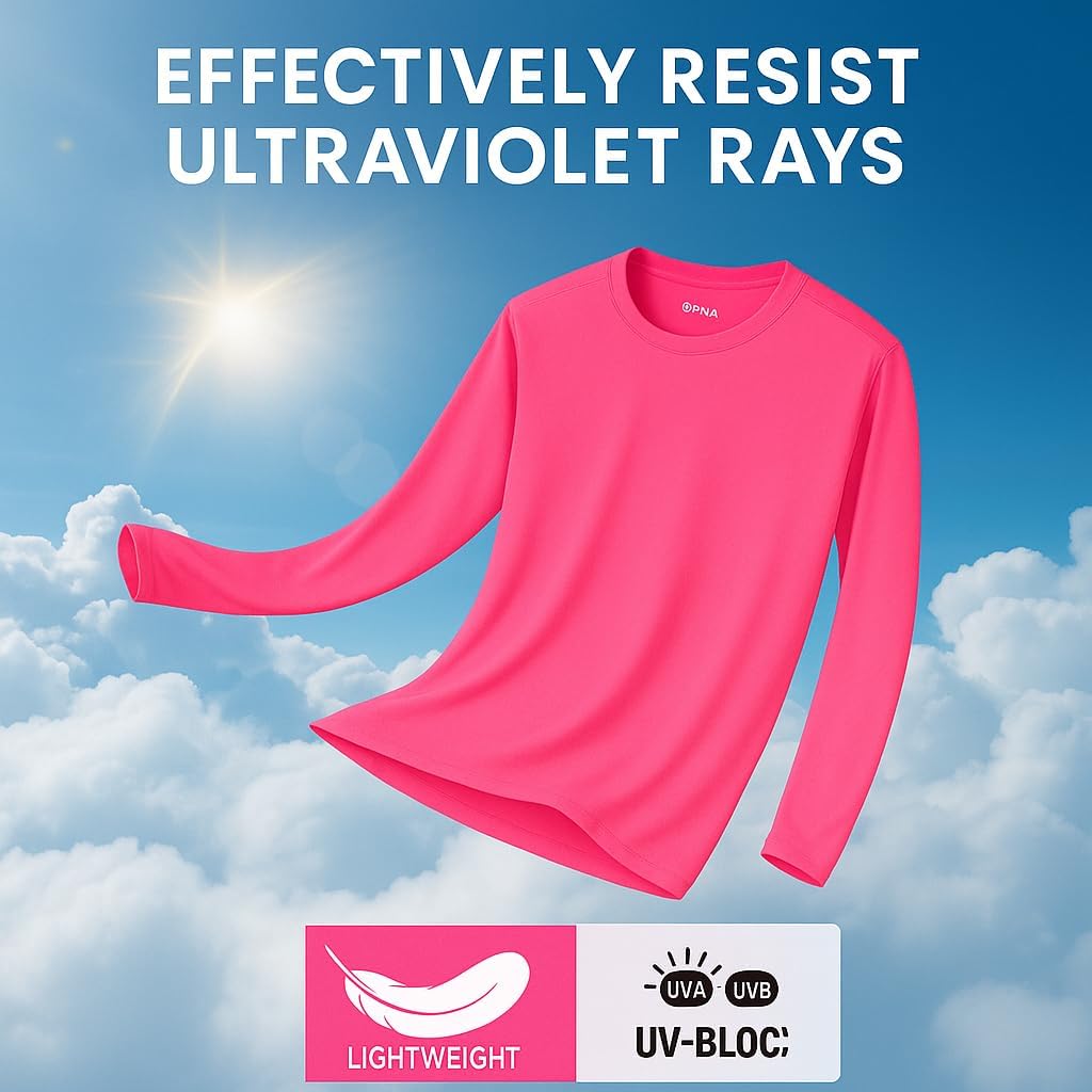 Men's Long Sleeve Moisture Wicking Athletic Shirts, Dry Fit Long Sleeve UV Protection Shirts Men for Workout, Running, Hiking - Image 3