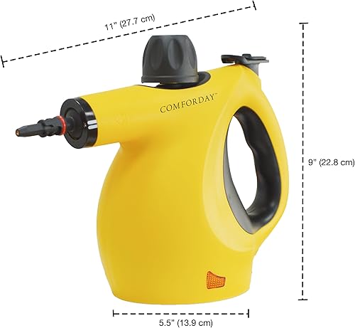 Miniatura 3 de Comforday Limpiador de vapor multiusos de 1500 W con accesorios de 17 piezas, vaporizador doméstico con tanque de 1.5 L y cable de 9.8 pies,