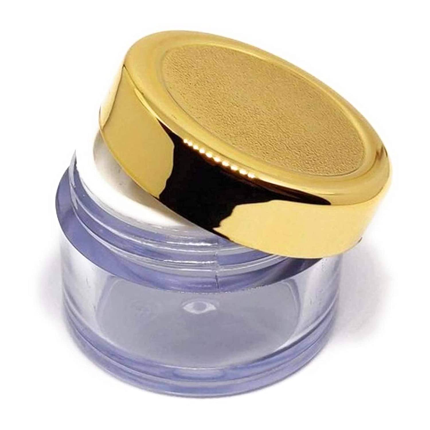 Hunky Dory Acrylic 15gram Royal Gold Cap Glass Transparent Cosmetics Shan Jar Container for Creams,Lip Balm, Body Butter, Essential oil, Eyeshadow, Makeup Use(Pack of 1)-picture-10