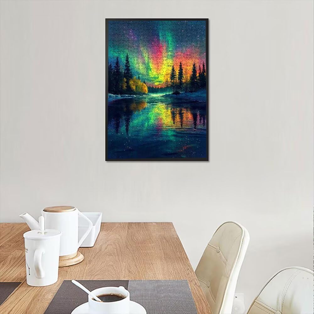 Puzzle 3000 elementów, puzzle dla dorosłych las aurora artystyczne puzzle, gra puzzli, drewniane układanki, niemożliwe klasyczne układanki, do gry edukacyjnej wyzwanie zabawki, układanki rodzinne