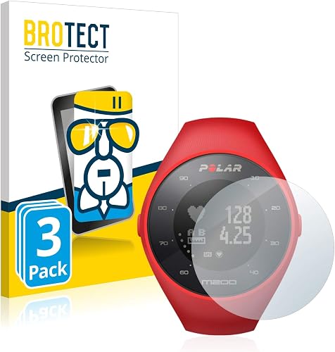 BROTECT Pellicola Vetro Compatibile con Polar M200 Pezzi  Vetro Prottetivo  Flessibile 9H  AirGlass