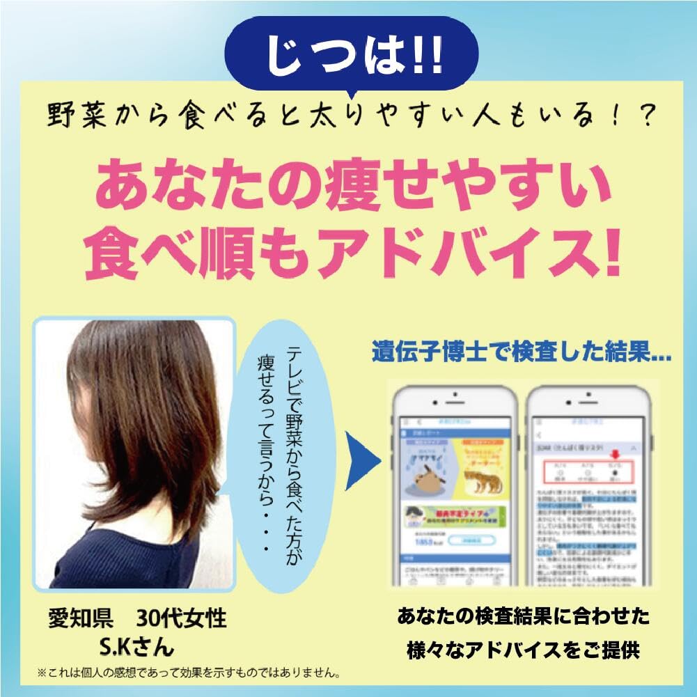 遺伝子博士で肥満リスクを分析し、ダイエットをサポート