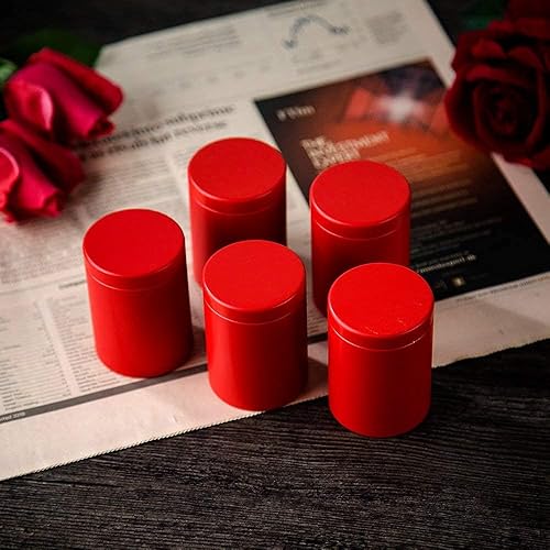 Miniatura 9 de Caja de lata pequeña para café, té, caramelo, almacenamiento, hojas sueltas, té, lata, 5 unidades (dorado, M)