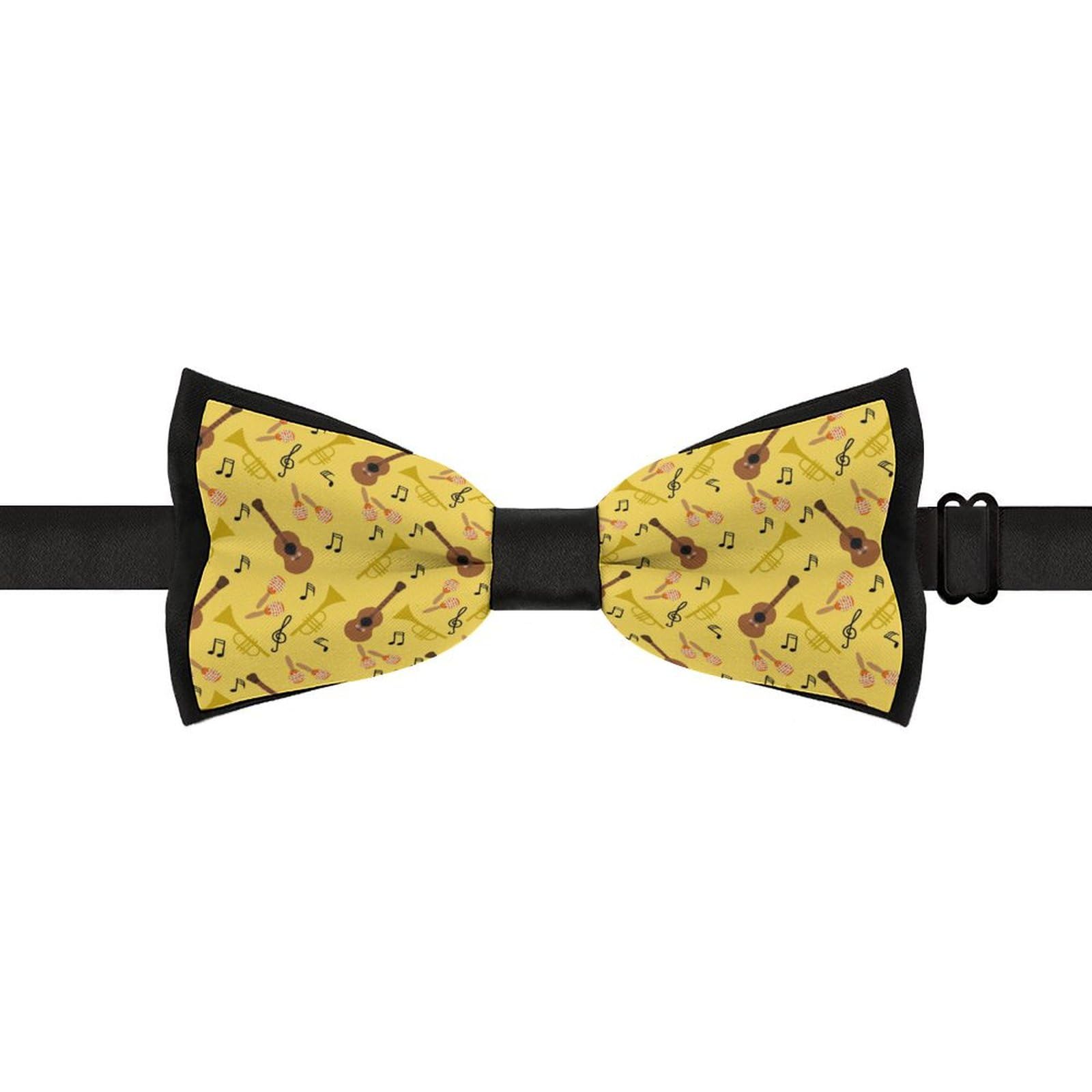 GoasNei Trumpet Musical Instrument Pattern Bow Tie for Men Adjustable Necktie Funny Tie Neck Ties for Weddings Party