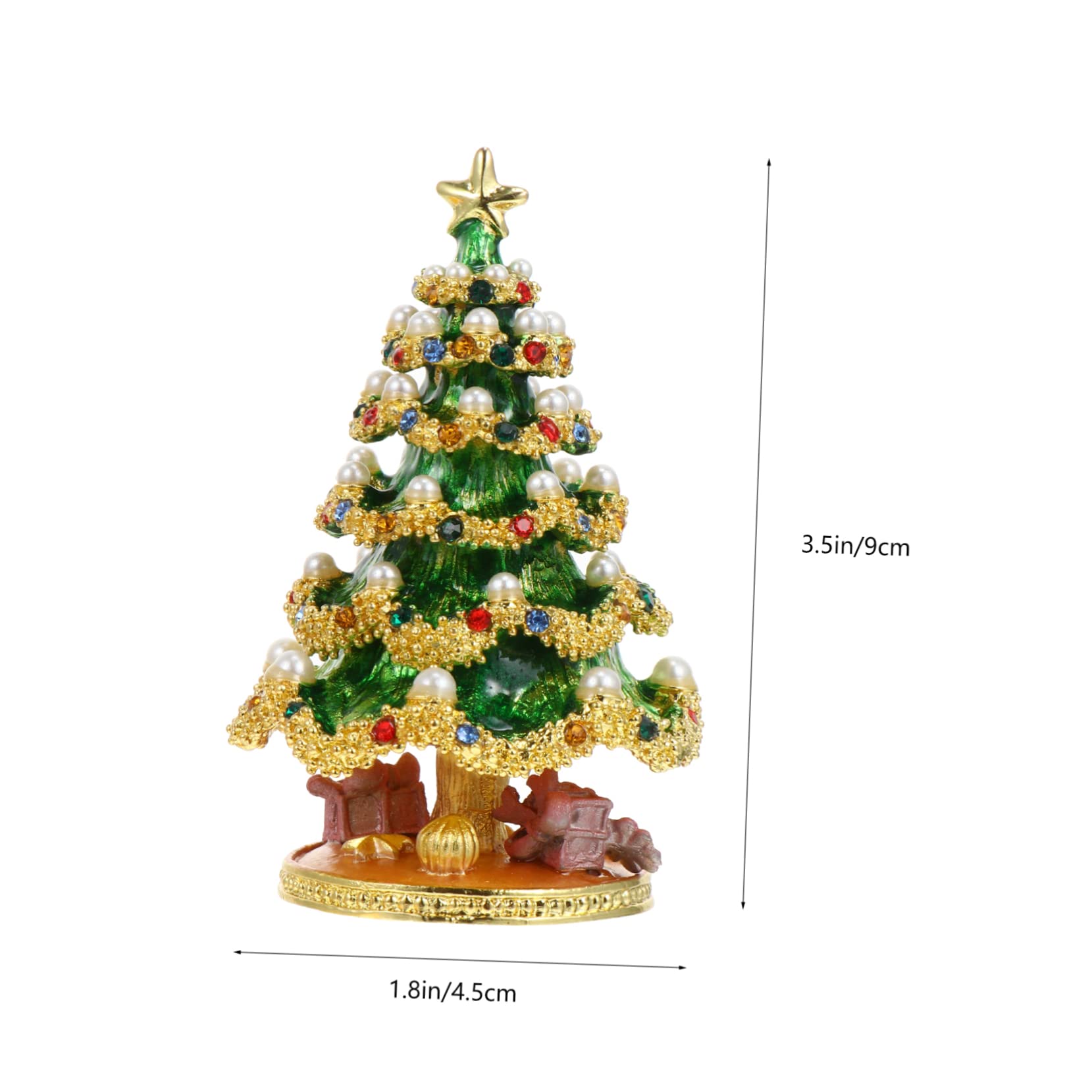 Amosfun 5 Bandejas Lisas para Guardar Joyas Decoración Navideña Caja para Guardar Baratijas Artículos Navideños para El Hogar