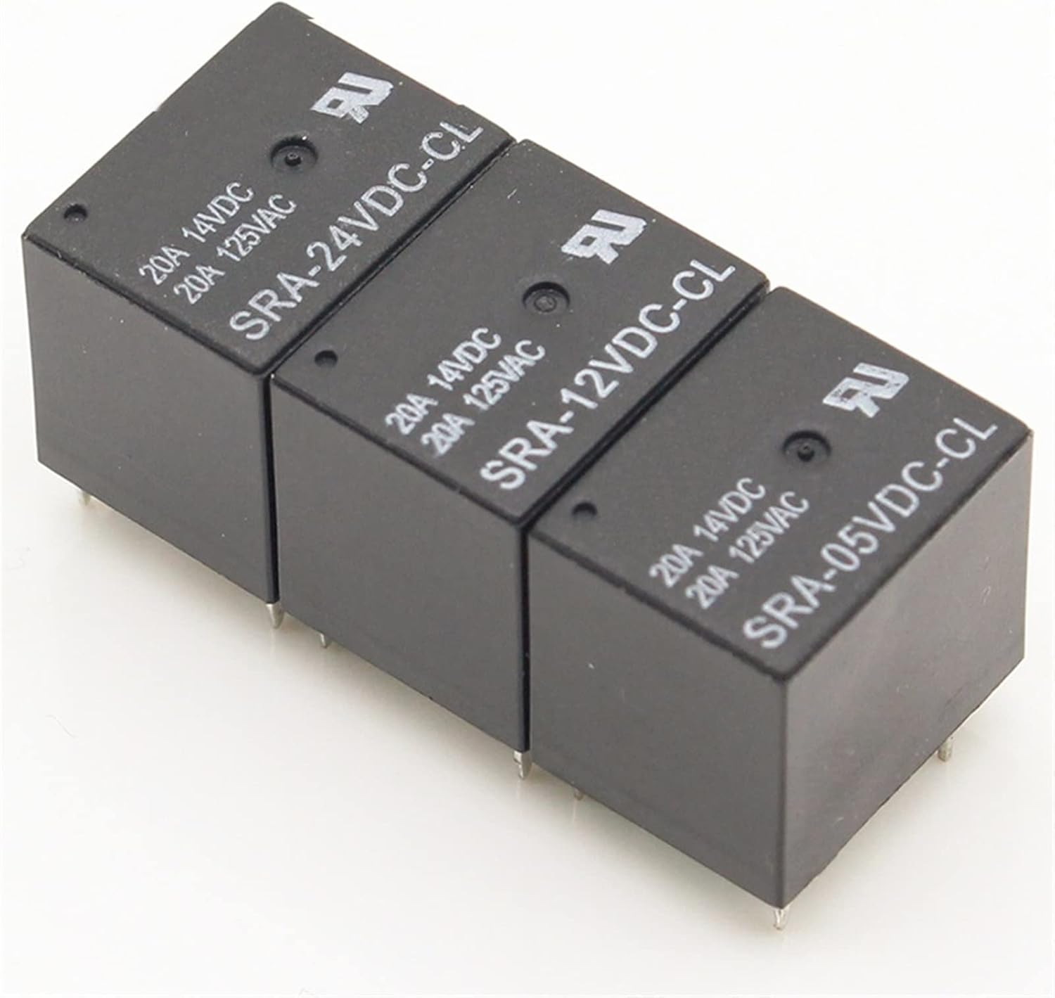 50pcs/lot Power Relay SRA-05VDC-CL SRA-12VDC-CL 5V 12V 24V 20A 5PIN(OneColor)