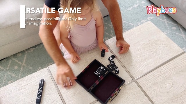 Amazon.com: Playbees Jumbo Double Six Dominoes Set - 28 Black