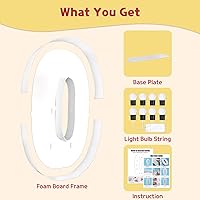 Vista 7 de Imprsv Números de marquesina iluminados de 3 pies para decoraciones de fiesta de cumpleaños 50, números de mosaico para globos, marco de globos