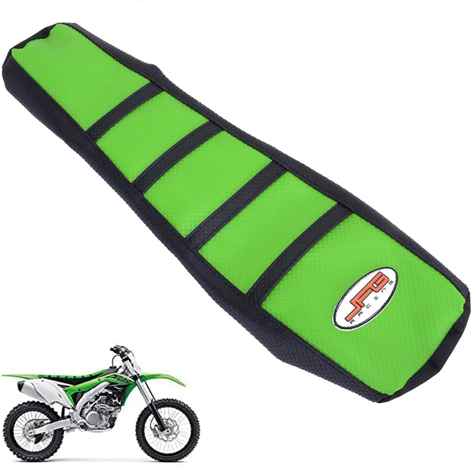 YSMOTO Motorcycle Gripper Seat Cover Rubber Soft Skin Covers For KX65 00-17 KLX110 2000-2017 Dirt Pit Bike Off Road - Green Color