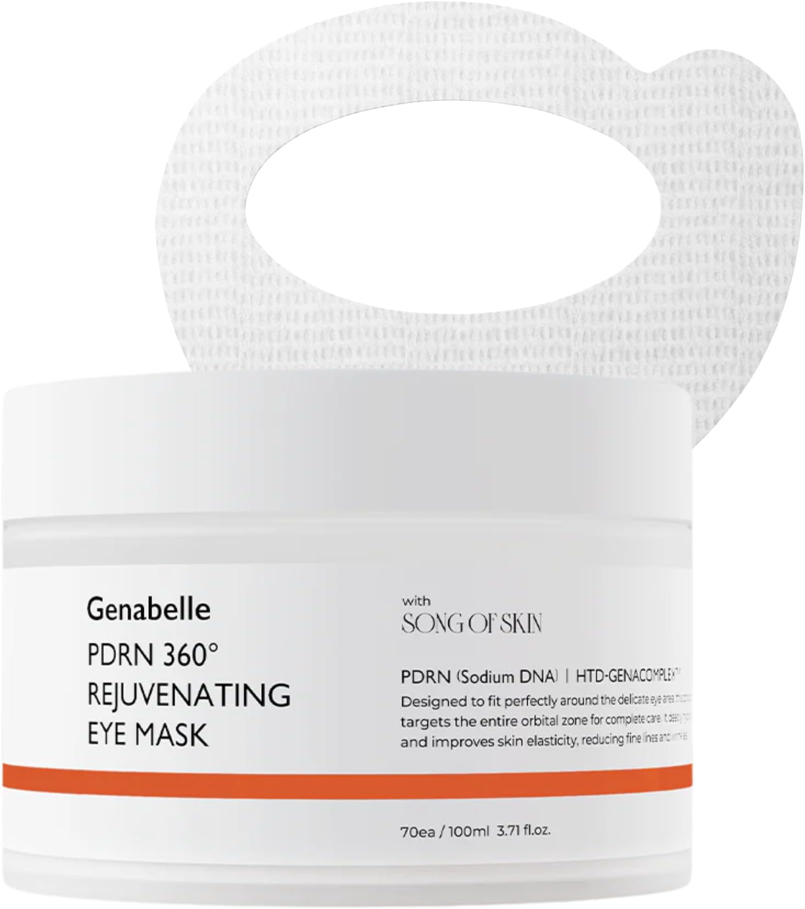Genabelle PDRN 360° Rejuvenating Eye Mask – Full Eye Area Care for Hydration, Firming & Elasticity with PDRN & Peptides – Targets Dark Circles, Puffiness & Fine Lines – 3.38 fl oz.