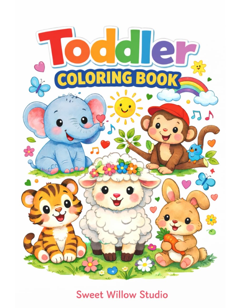 My First Toddler Animal Coloring Book: Simple, Large Coloring Pages for Toddlers Ages 1–3