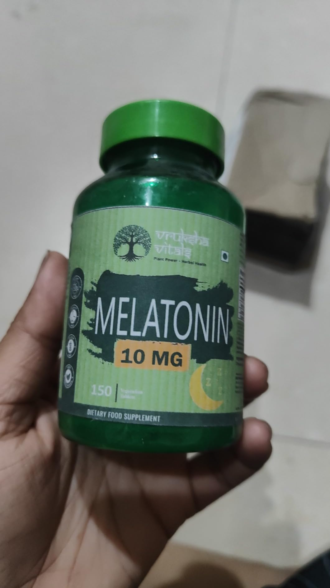 Vruksha Vitals Melatonin 10 mg Tablets for Sleeping Support with Tagar ...