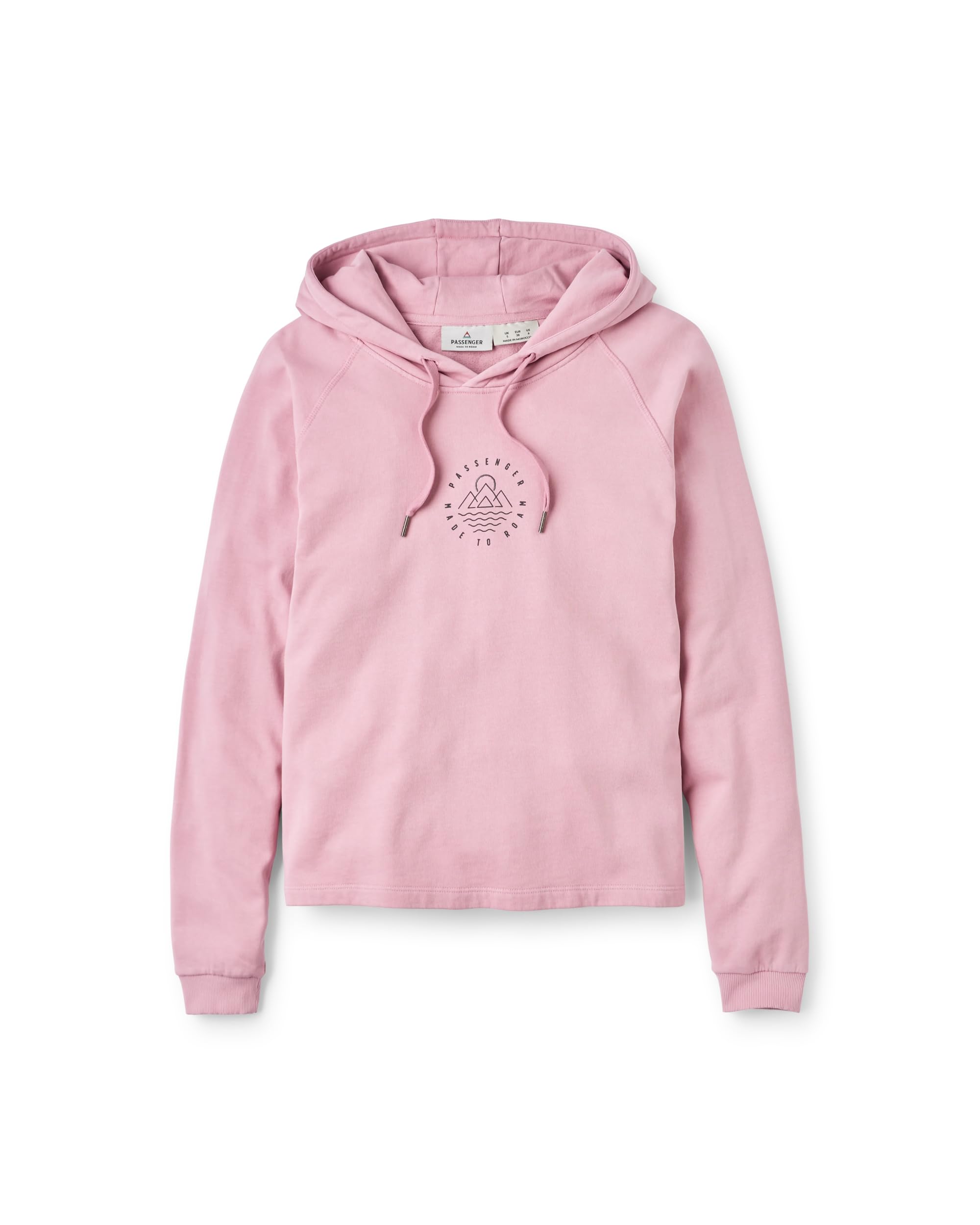 Passenger Women's Pink Haze Remote Recycled Cotton Hoodie (Uk, Alpha, L, Regular, Regular, )