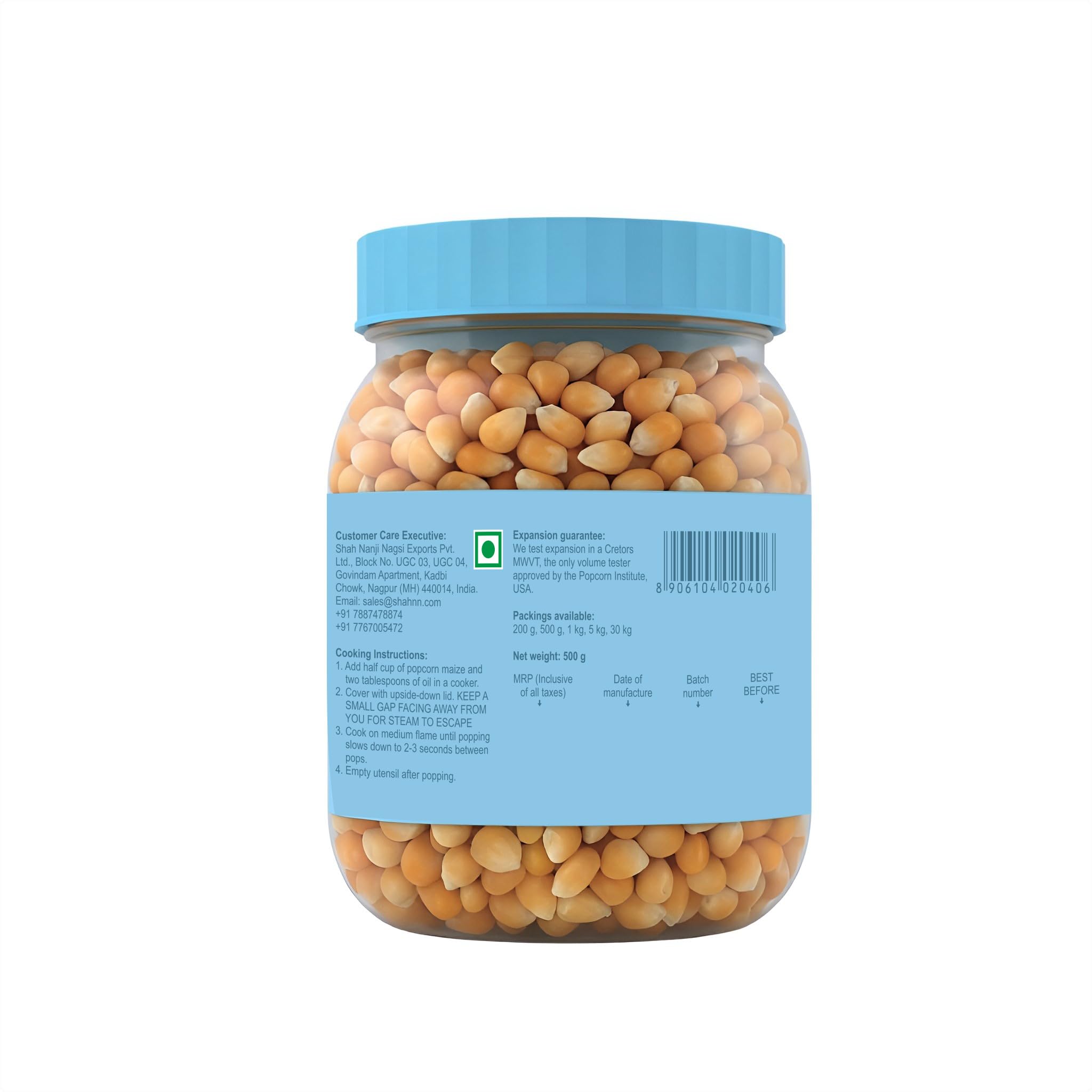 SNN Popcorn Maize 500 Gram Jar| Imported Raw Maize | Kernels 500 gram Jar | Ready to Cook | High Expansion | Homemade Healthy Snack | Butterfly Popcorn Kernels - Image 3 thumbnail