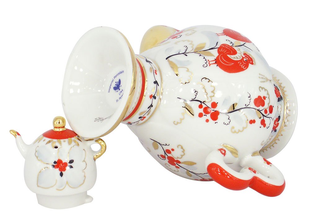 Amazon.co.jp: Lomonosov 磁器ティーポット サモワールレッドマジック