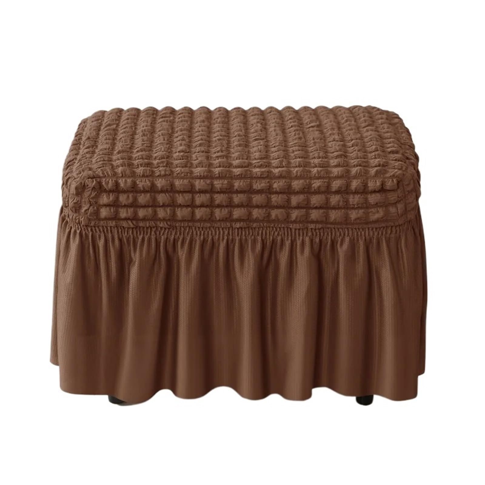YXINAER Foot Stool Cover Stretch Ottoman Cover for Footstool Skirt, Elastic Furniture Protector(B4 Footstool Cover)