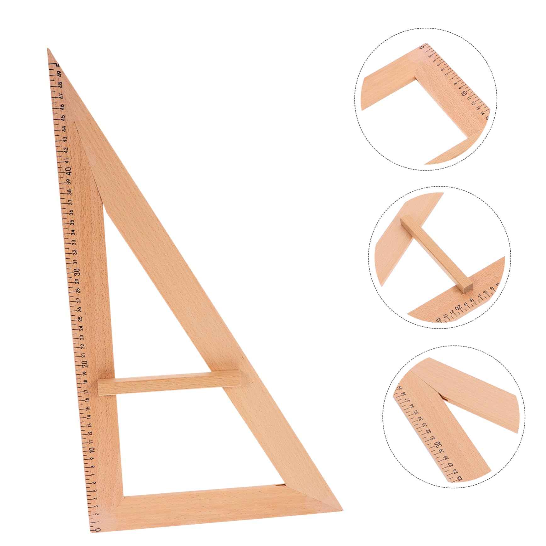 TEHAUX 3piezas Regla De Madera para Medir Mango Herramienta De Enseñanza para Aulas Regla Geométrica para Maestros Útil para Ilustrar Conceptos Clase Equipo De Medición Educativo