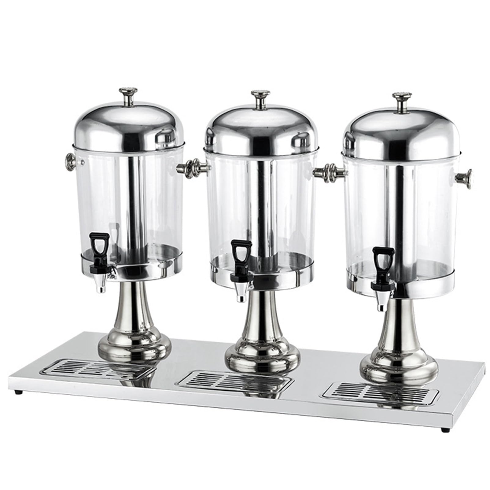asdchZen Drink Dispenser With Ice Container And Stand - Perfect For Parties, Buffet Catering, Cold Drinks, And Beer - Cold Beverage Dispenser Machine With Spigot,Silver-24L
