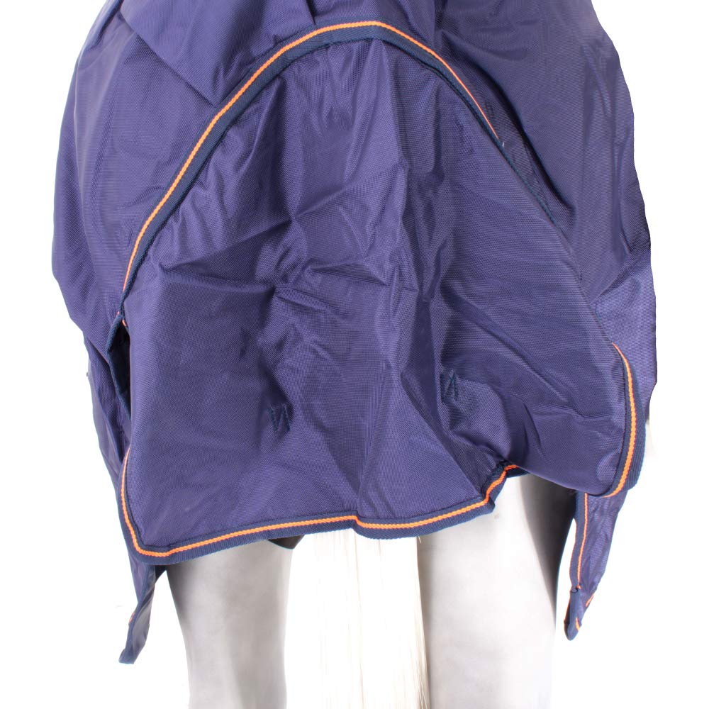 Bucas Therapy Turnout Decke 150g Navy/Orange