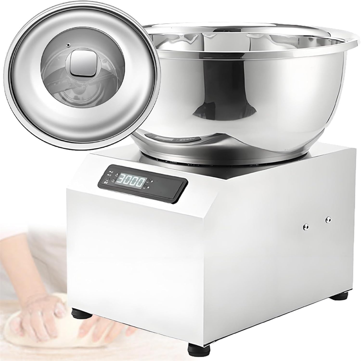 Wielofunkcyjny Komercyjny Mikser Ciasta 5/8 Kg Z Wyjmowaną Misą Mieszającą I Wyświetlaczem Led, Urządzenie Do Wyrabiania Chleba, Timer 0-30 Min, Wytrzymała Maszyna Do Wyrabiania Ciasta 8KG