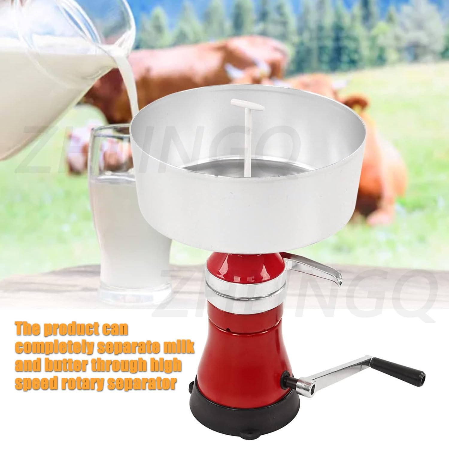 Separator do mleka dla świeżych kóz, moc 80 l/h, pojemność miski 12 l, zamień surowe mleko pełne w odtłuszczone mleko