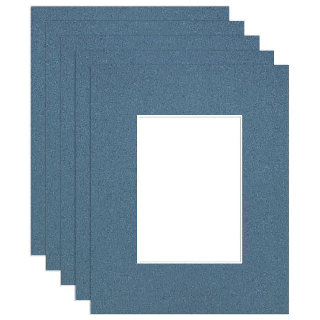 Procut Global 20x16" Pompadour Picture Mounts to Fit A4 Aperture - Precision Cut Cardboard Photo Mount - Ideal for Frames, Prints, Artwork & Certificates - Sizes & Colours Available - 5 Pack