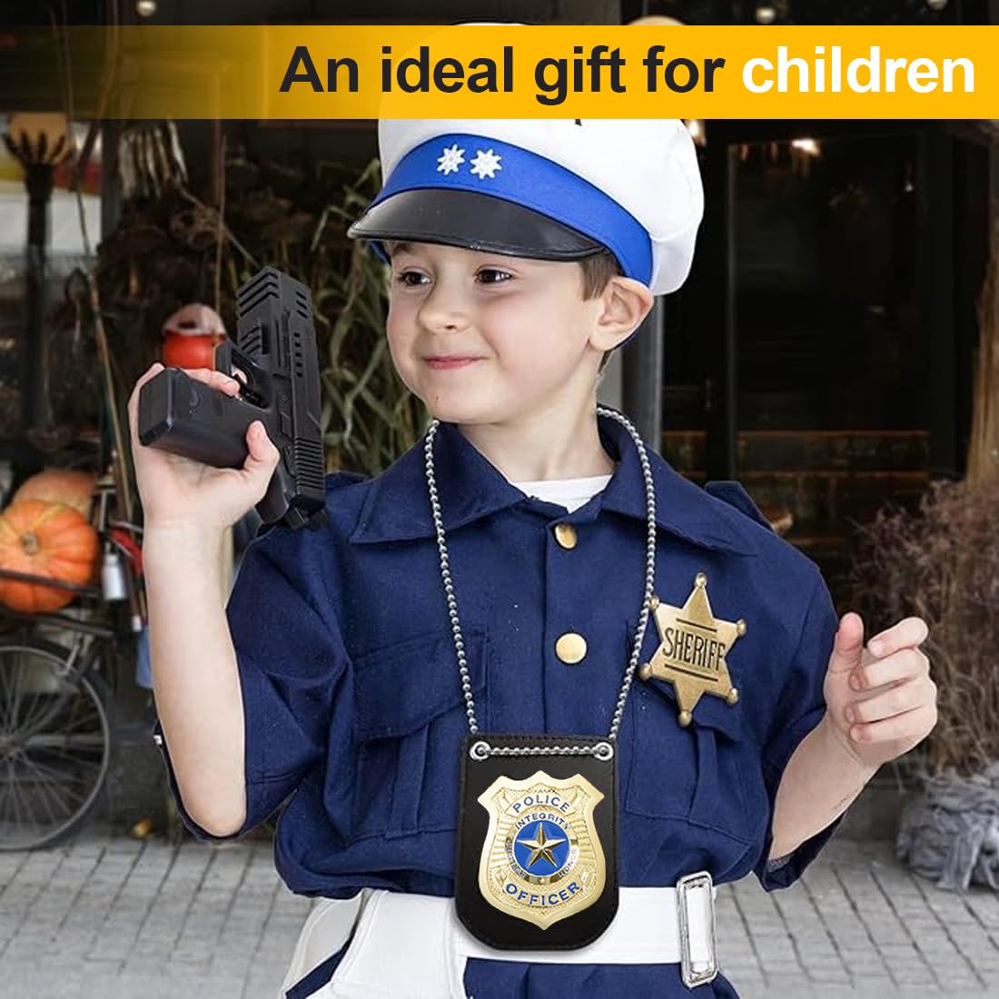 Set Costume Poliziotto Bambini - Manette E Distintivo Giocattolo - Foto 7