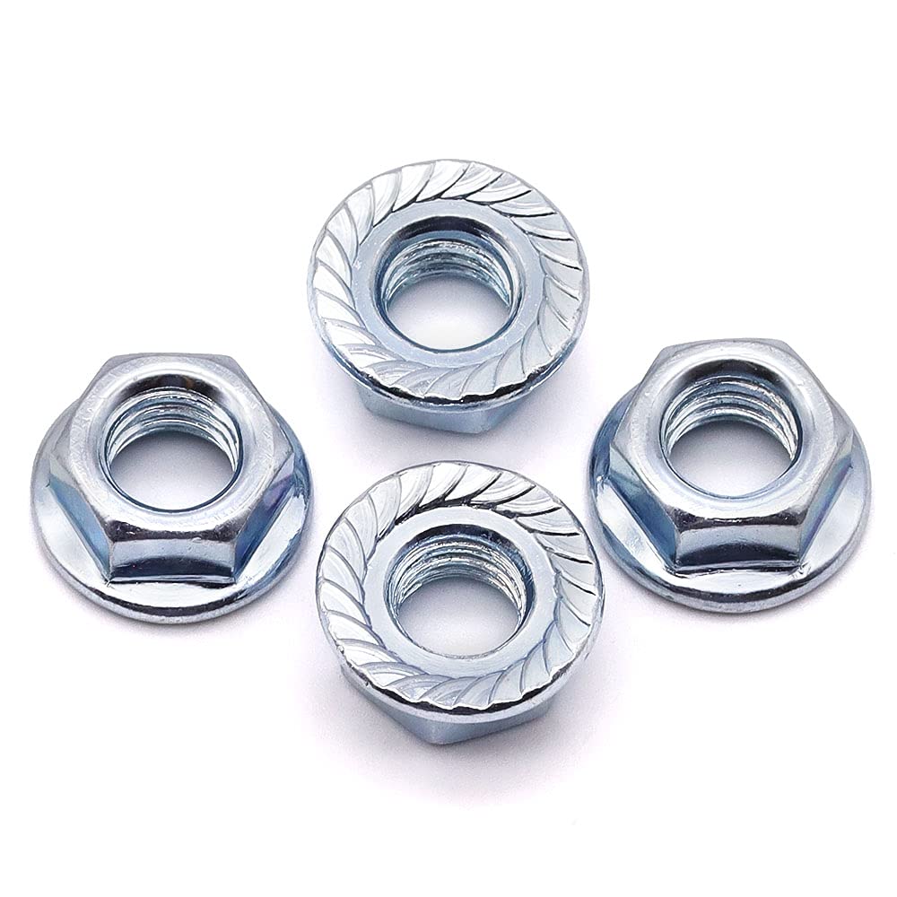 3/8-16 UNC Serrated Flange Hex Locknuts Zinc Plated Carbon Steel 20 Pack