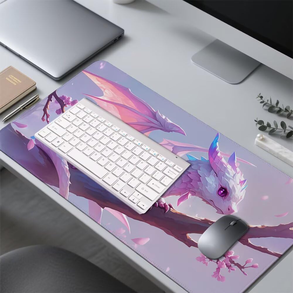 Tappetino Scrivania viola, Tappetino Gaming 1000x500x3mm Mouse Pad Animali Tappeto Mouse, Accessori Gaming, Ufficio Accessori, Migliora la Precisione e la Velocità, per Ufficio e Casa f-491