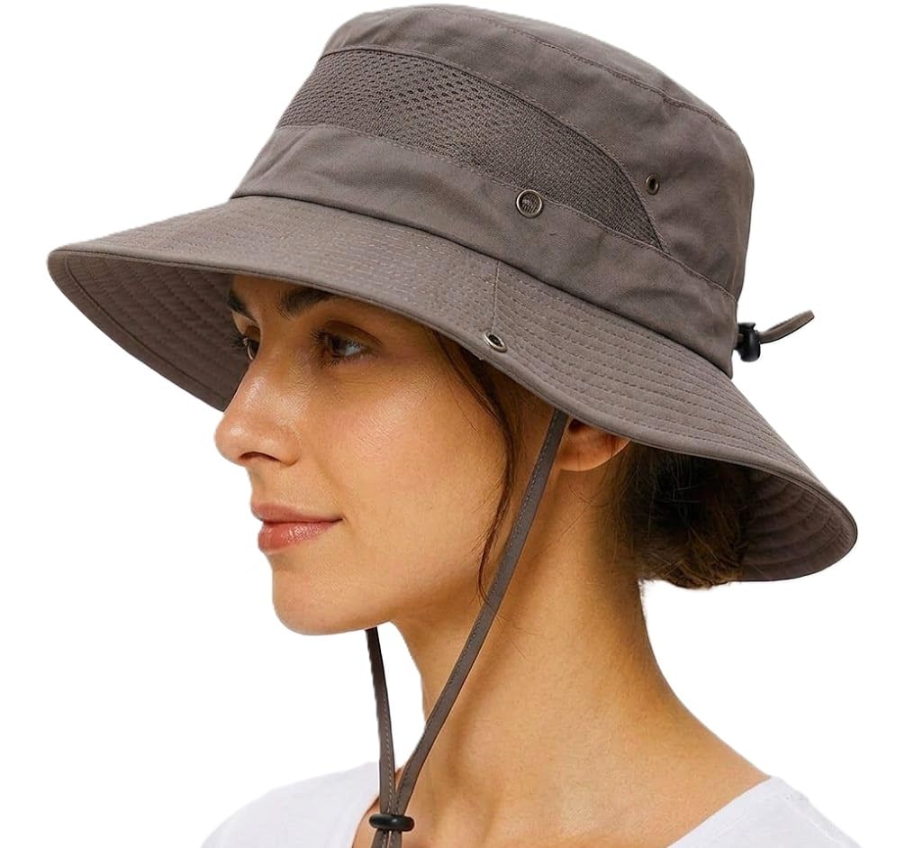 alexvyan Brown Lightweight Breathable Stylish Summer Hat Cap for Men Women, UV Protection, Sun Protection Round Cap for Travel, Hiking, Gardning, Fishing for Men Women-picture-11