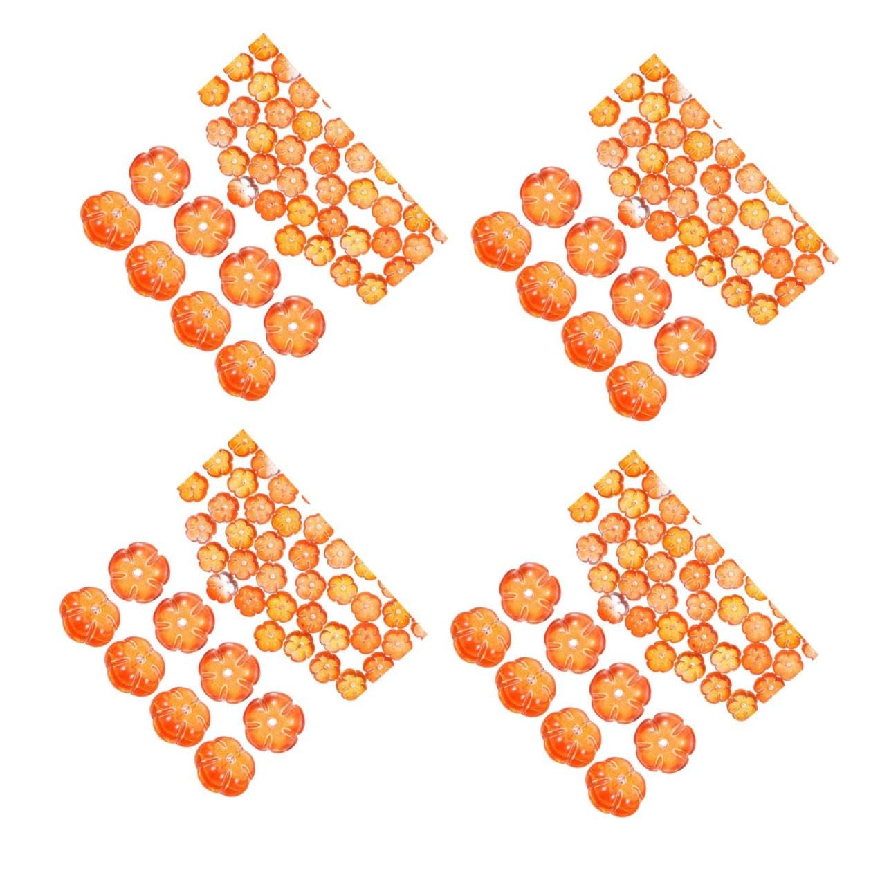 jojofuny 400 Pezzi Perline Zucca Lisce per Bracciali e Collane Materiale DIY per Gioielli Facilitato per Creazioni Artigianali Halloween e Ringraziamento