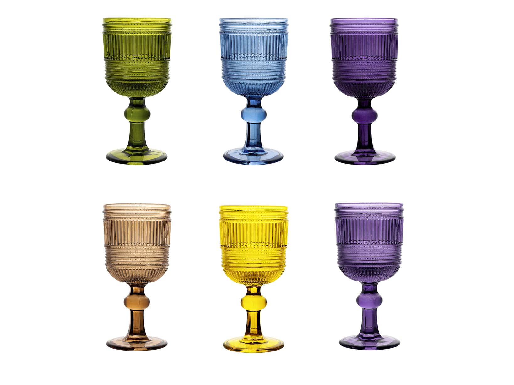 Calici hydra colorati H&H le lot de 6 verres pour des repas festifs