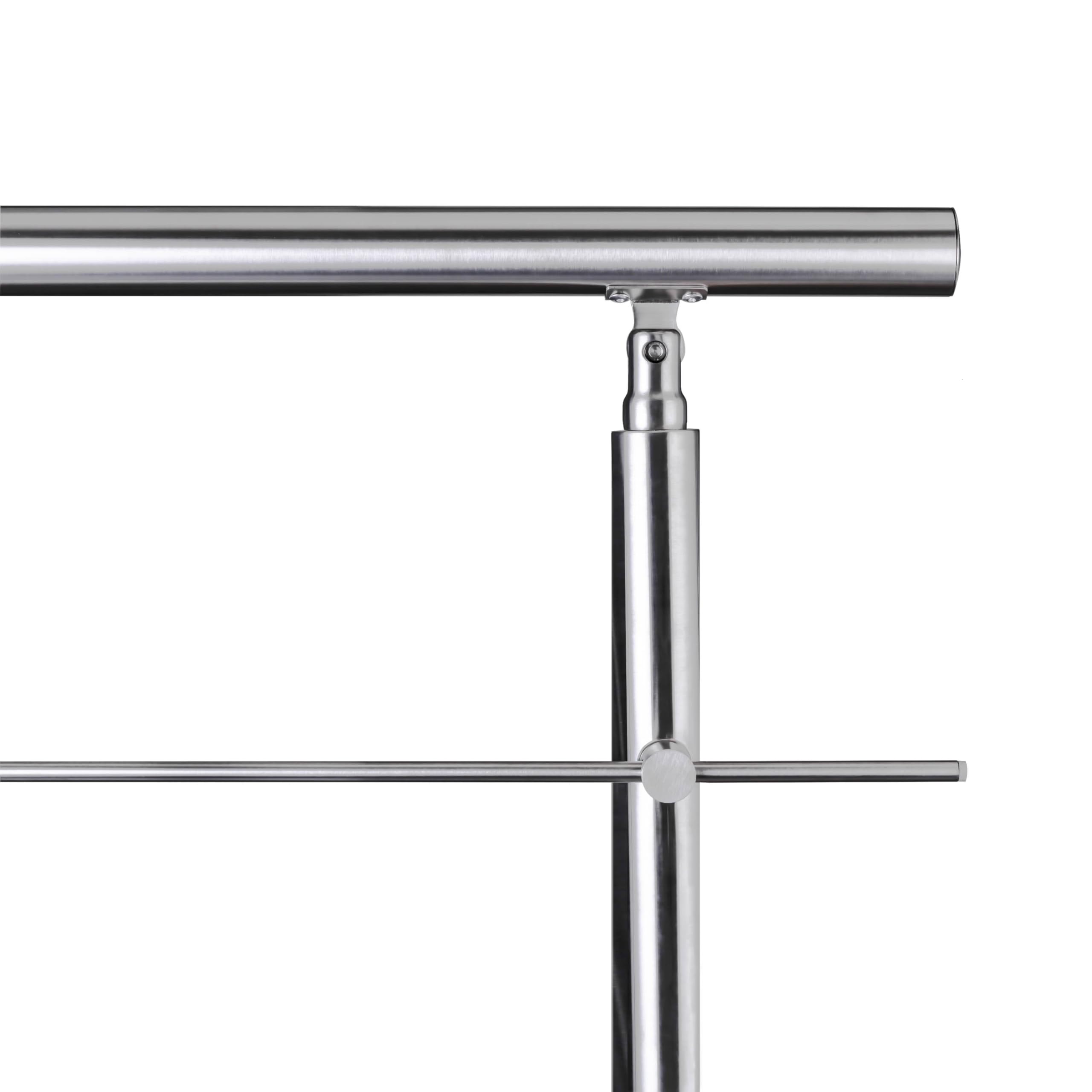 Edelstahl Geländer Handlauf Treppengeländer 150x106cm 5 Querstäben