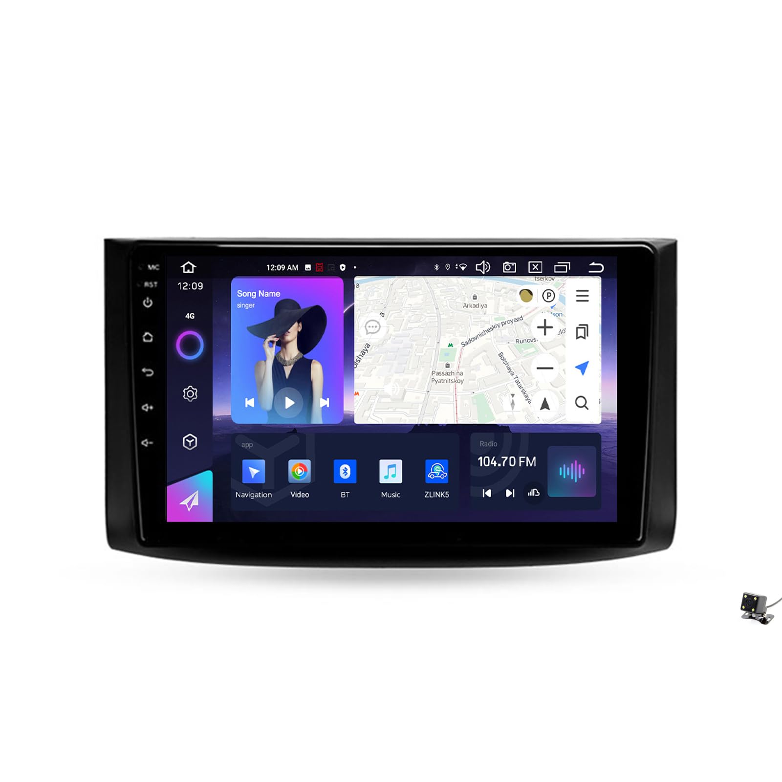 Carplay inalámbrico Chevrolet Aveo 2006-2012 con pantalla Android de 9 pulgadas 8