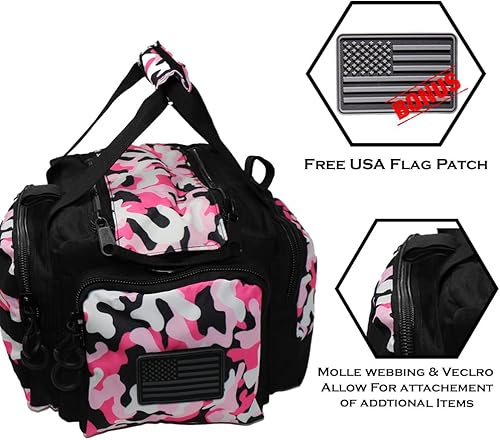 Miniatura 39 de Exos Bolsa táctica de rango – Bolsa de rango de tamaño mediano para disparar – Estuche de pistola para pistolas, bolsa de munición, bolsa de rango