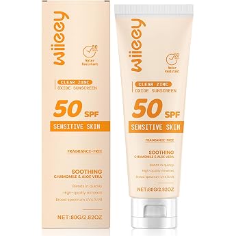 Zinc Oxide Children's Sun Cream SPF 50 80 g Mineral Sun Cream Baby