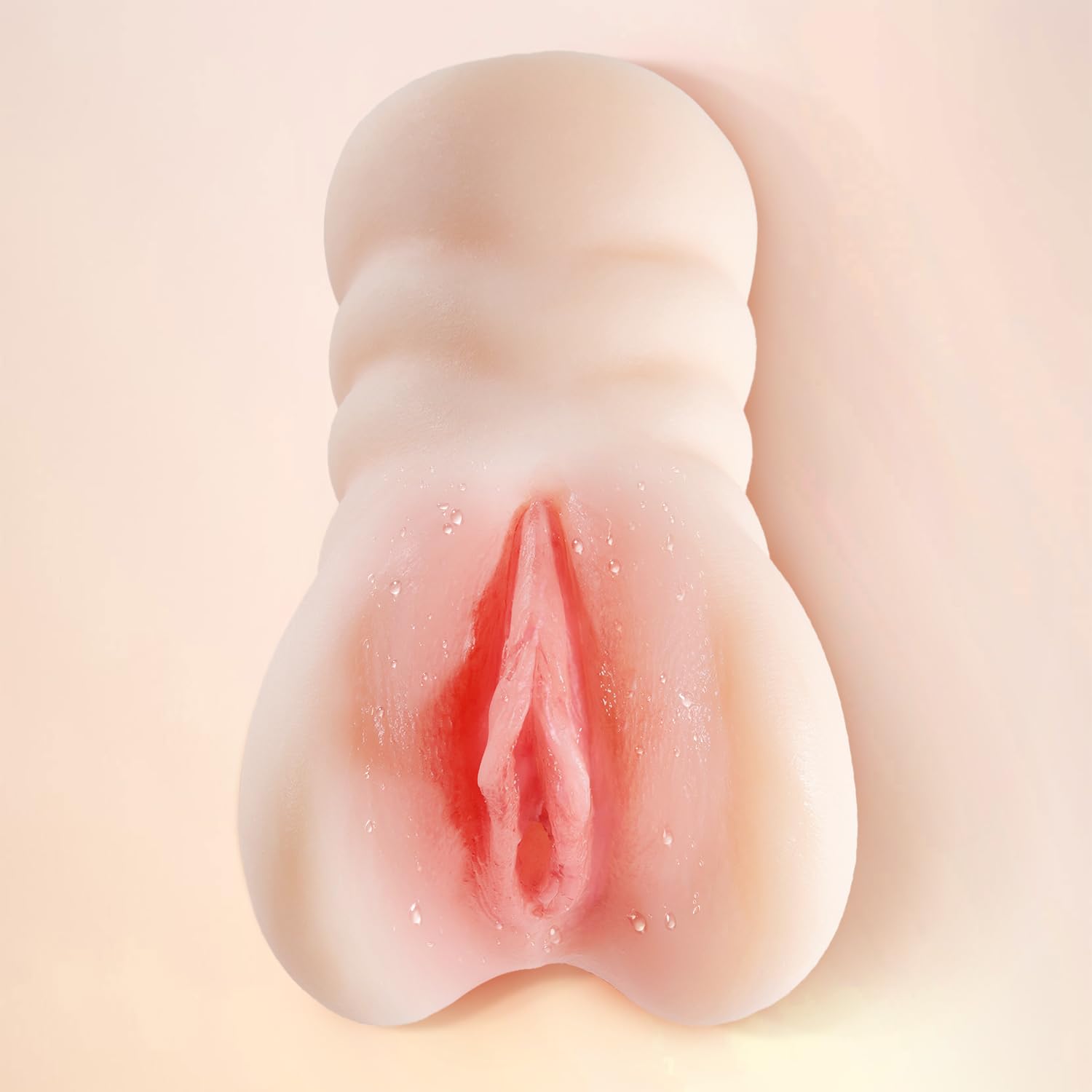 R4F - Prodotto palmare in silicone maschio a doppio canale, color carne, facile da pulire, design realistico, facile da trasportare, può essere utilizzato in qualsiasi momento, 16,5 cm