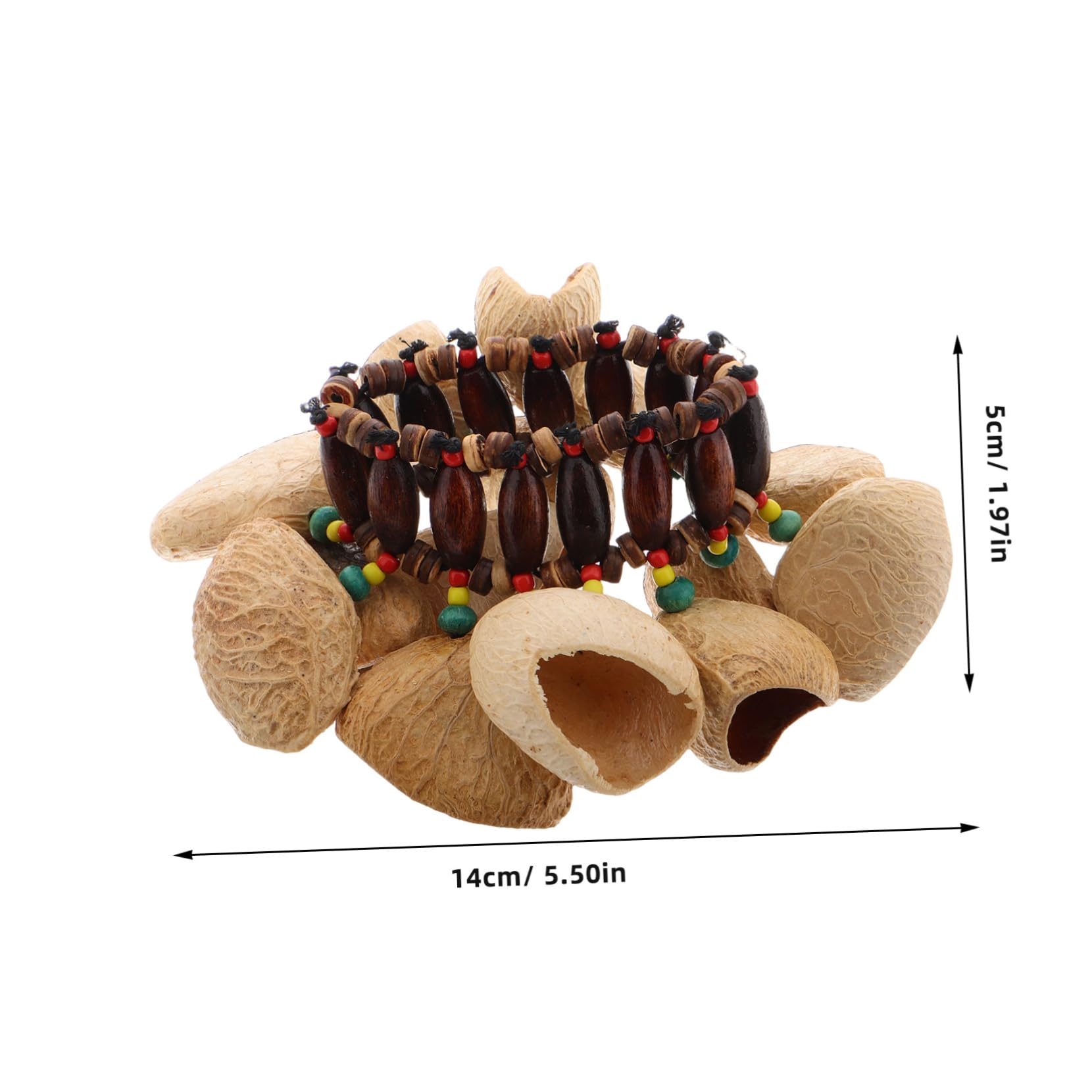 Totority Tribal Style Handbell Bracelet Coconut Shell African Drum Accessories Handbell Ornaments