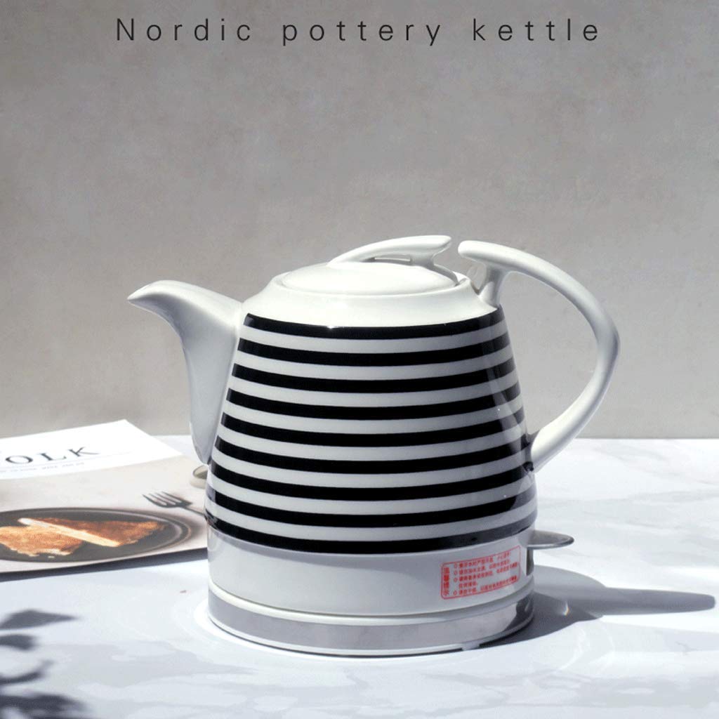 Czajniki, Czajniki ceramiczne do gotowania wody Zdejmowana podstawa Ochrona przed gotowaniem na sucho Szybko zagotuje wodę do herbaty Kawa Zupa Płatki owsiane 1,2L Learned extensively